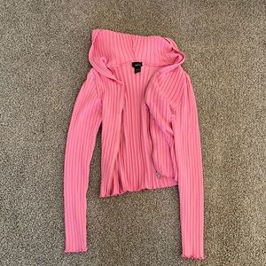 Pink Zip Up sweater.